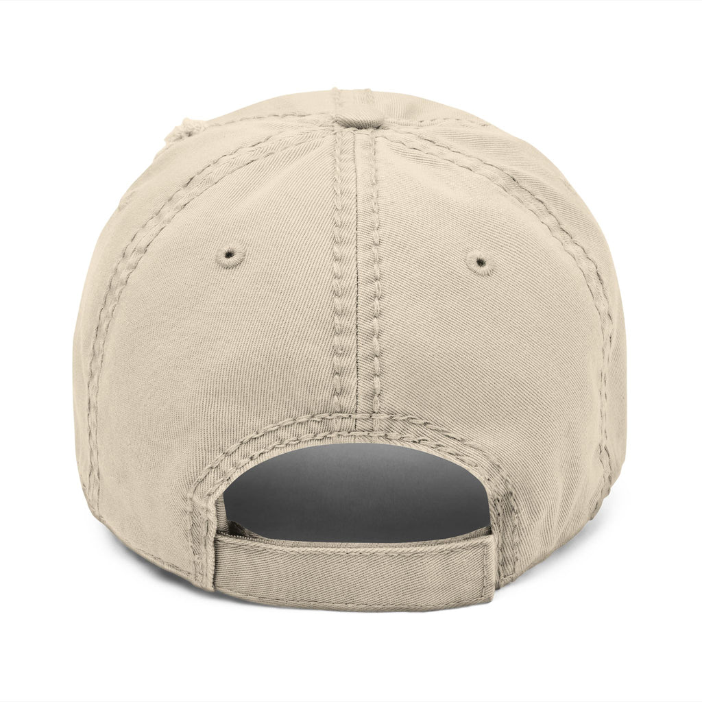 Sea-Duced Coastal Distressed Embroidered Cap khaki/orange