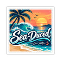 Sea-Duced Live Salty 3" Square Coastal Sticker