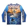 Reel Sharp  Sea-Duced Fishing Shirt, Marlin Long Sleeve Performance Jersey, Offshore Boating Shirt, Mens and Womens Fishing Gift