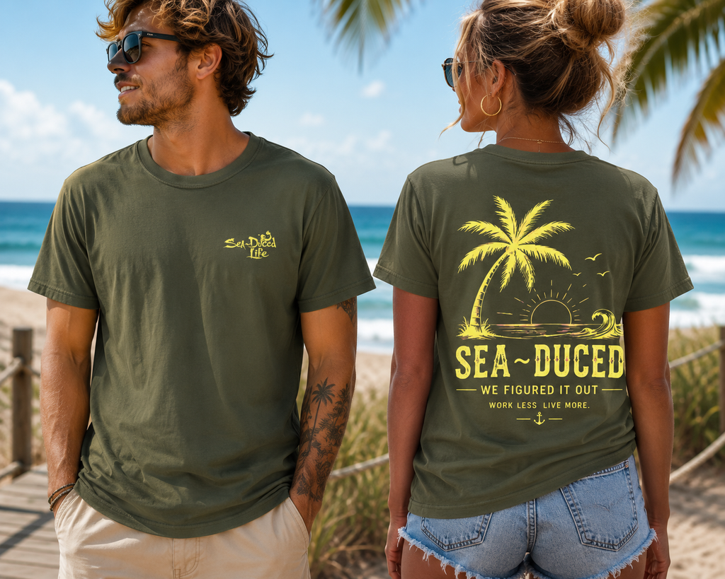 Sea~Duced We Figured It Out Comfort Colors Tee – Palm Sunset