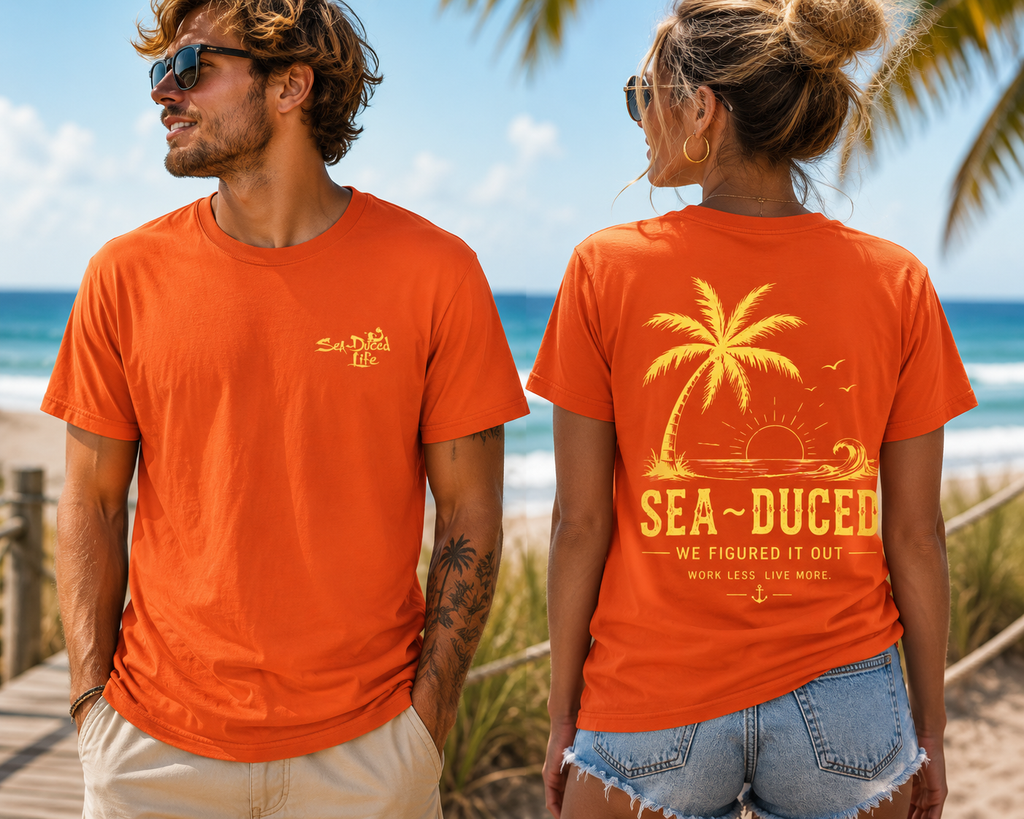Sea~Duced We Figured It Out Comfort Colors Tee – Palm Sunset