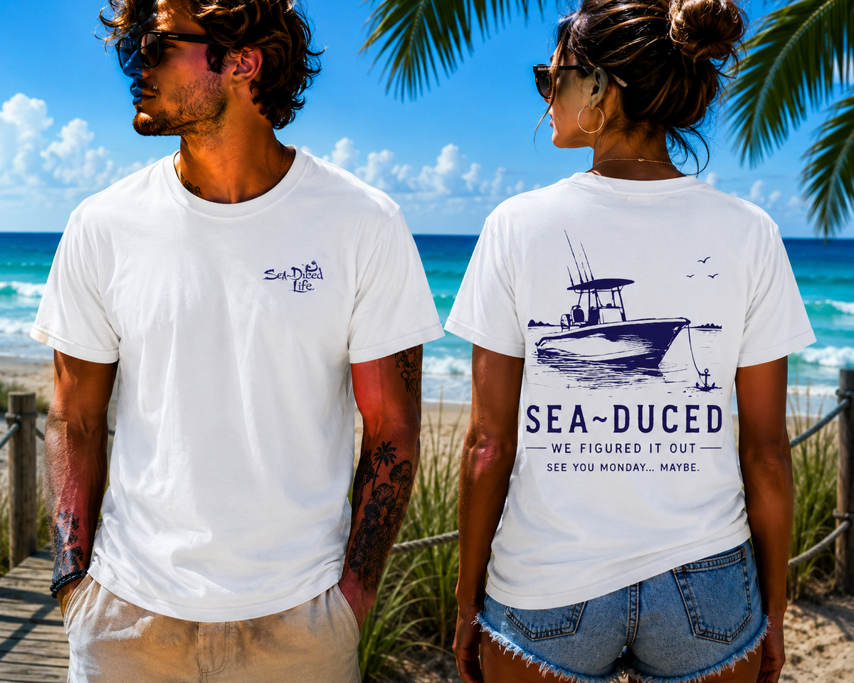 Sea-Duced We Figured It Out Boat Tee
