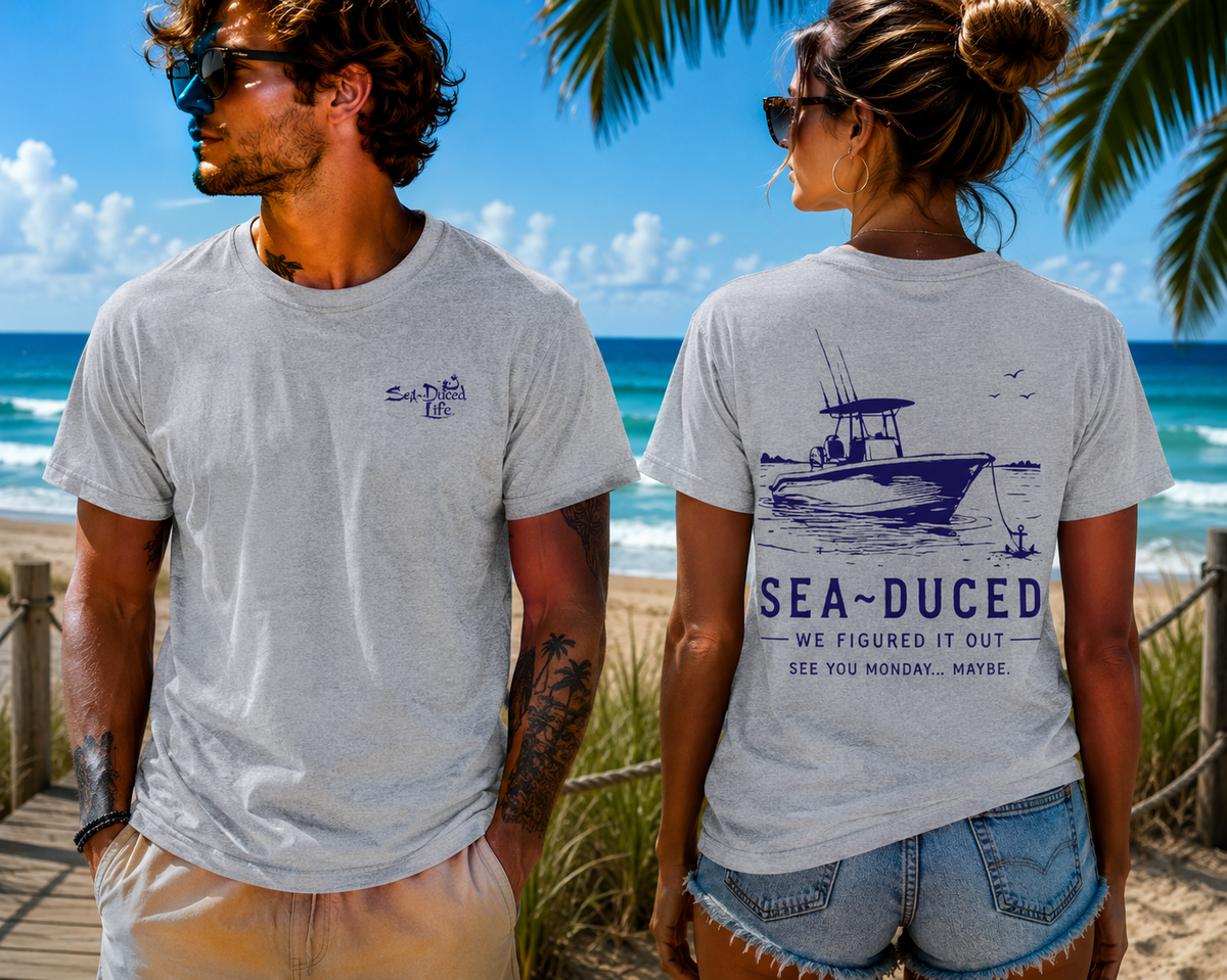 Sea-Duced We Figured It Out Boat Tee
