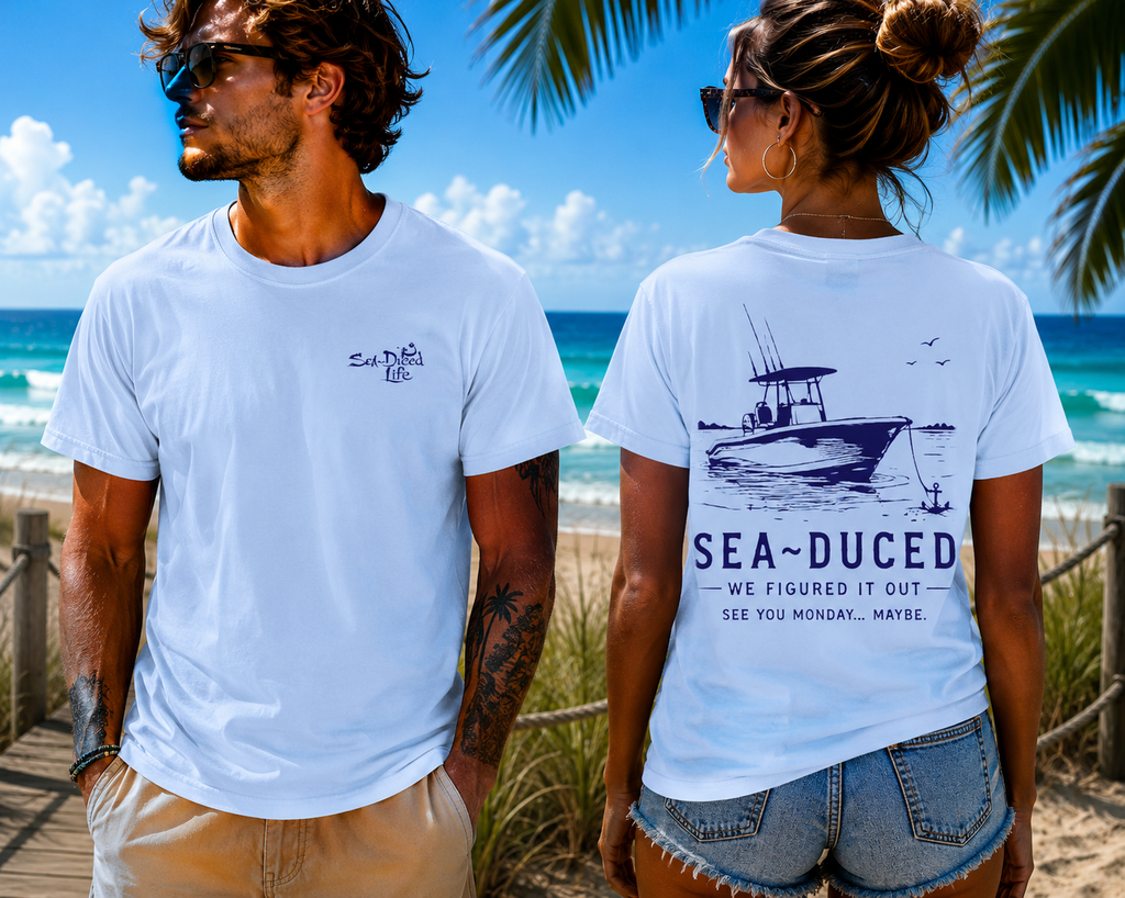 Sea-Duced We Figured It Out Boat Tee