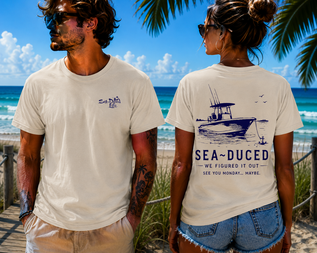 Sea-Duced We Figured It Out Boat Tee