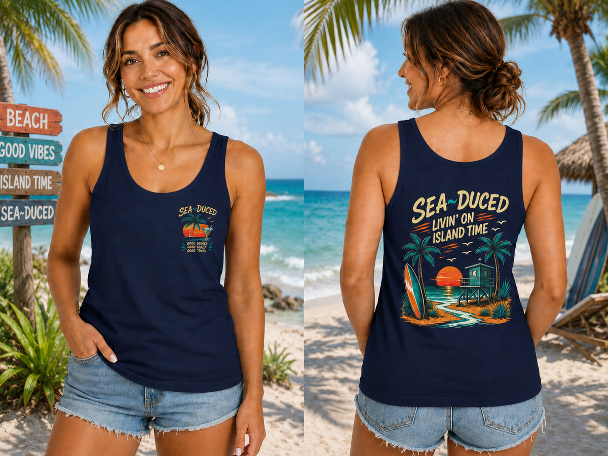 Sea-Duced Livin' on Island Time Tank Top