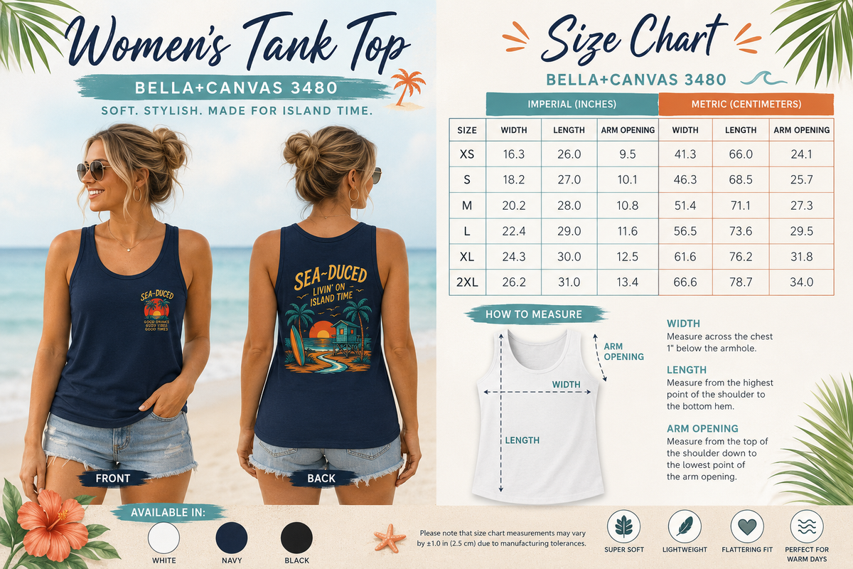 Sea-Duced Livin' on Island Time Tank Top