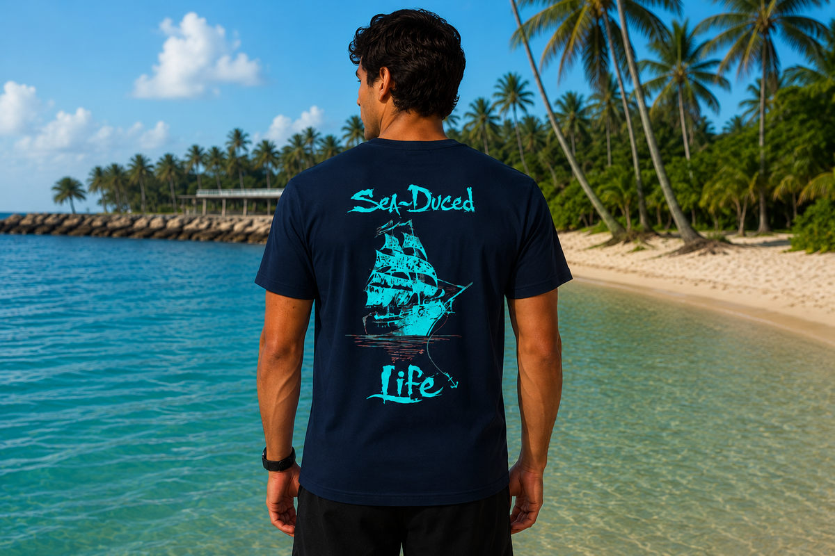 Sea-Duced Life Pirate Ship Tee