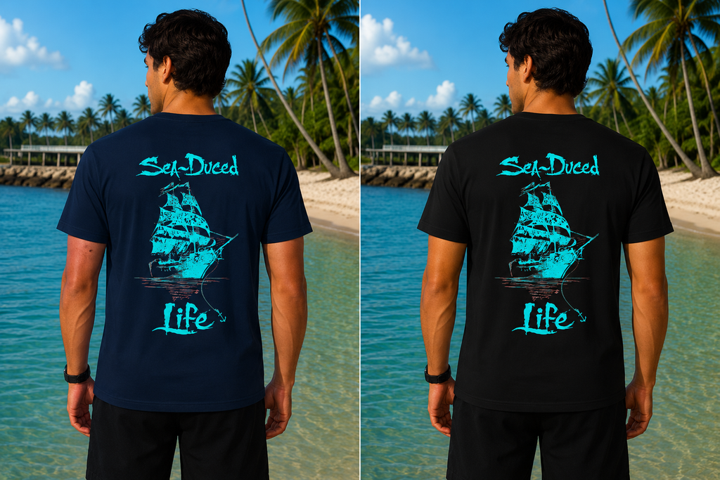 Sea-Duced Life Pirate Ship Tee
