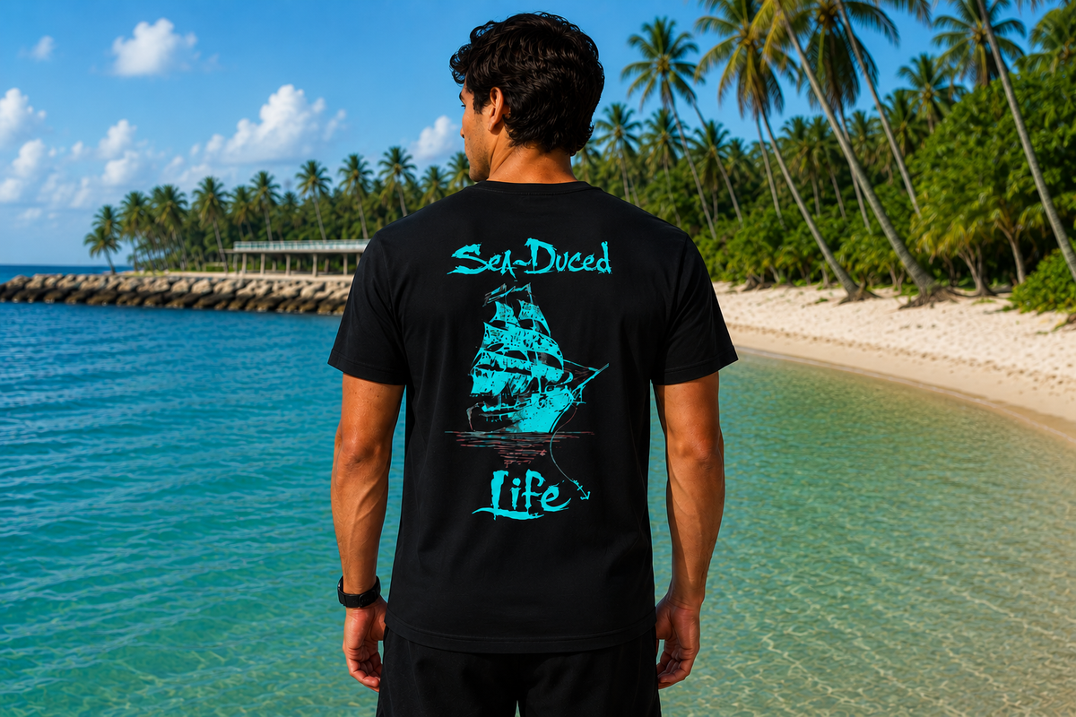 Sea-Duced Life Pirate Ship Tee