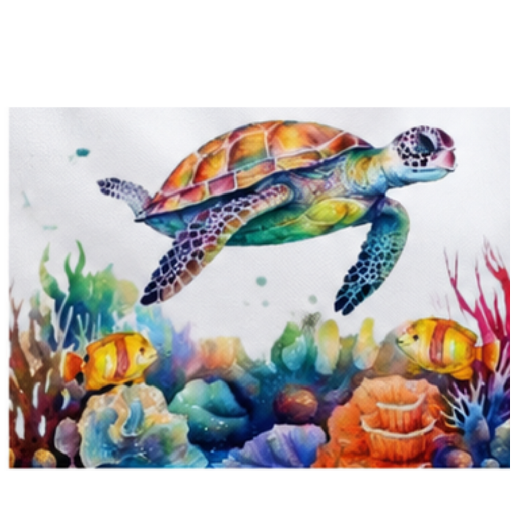 Sea-Duced Sea Turtle Oversized Beach Tote