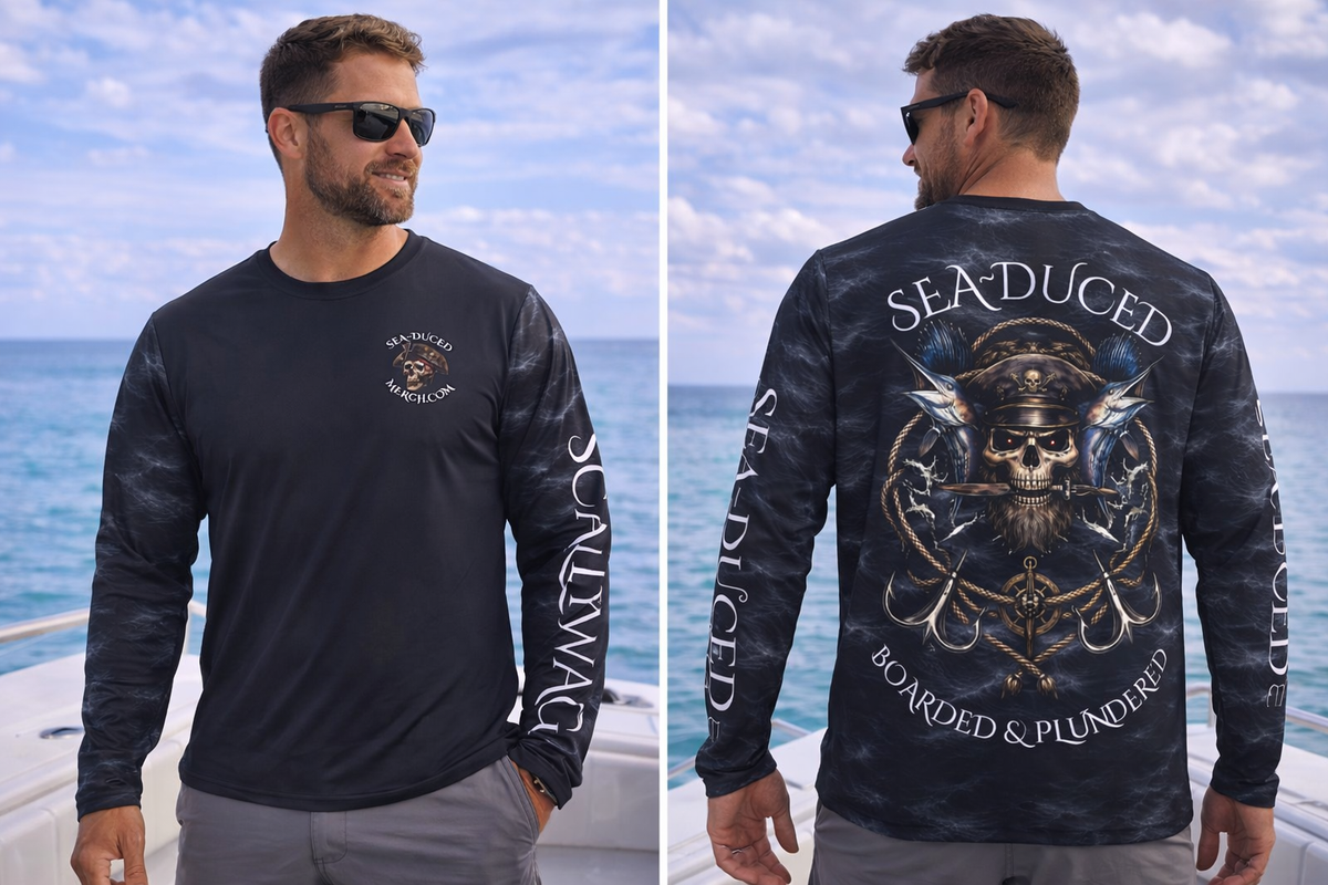 Sea~Duced Boarded & Plundered Pirate Long-Sleeve Shirt