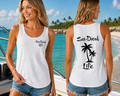 Sea-Duced Life Palm Tree Women’s Tank Top