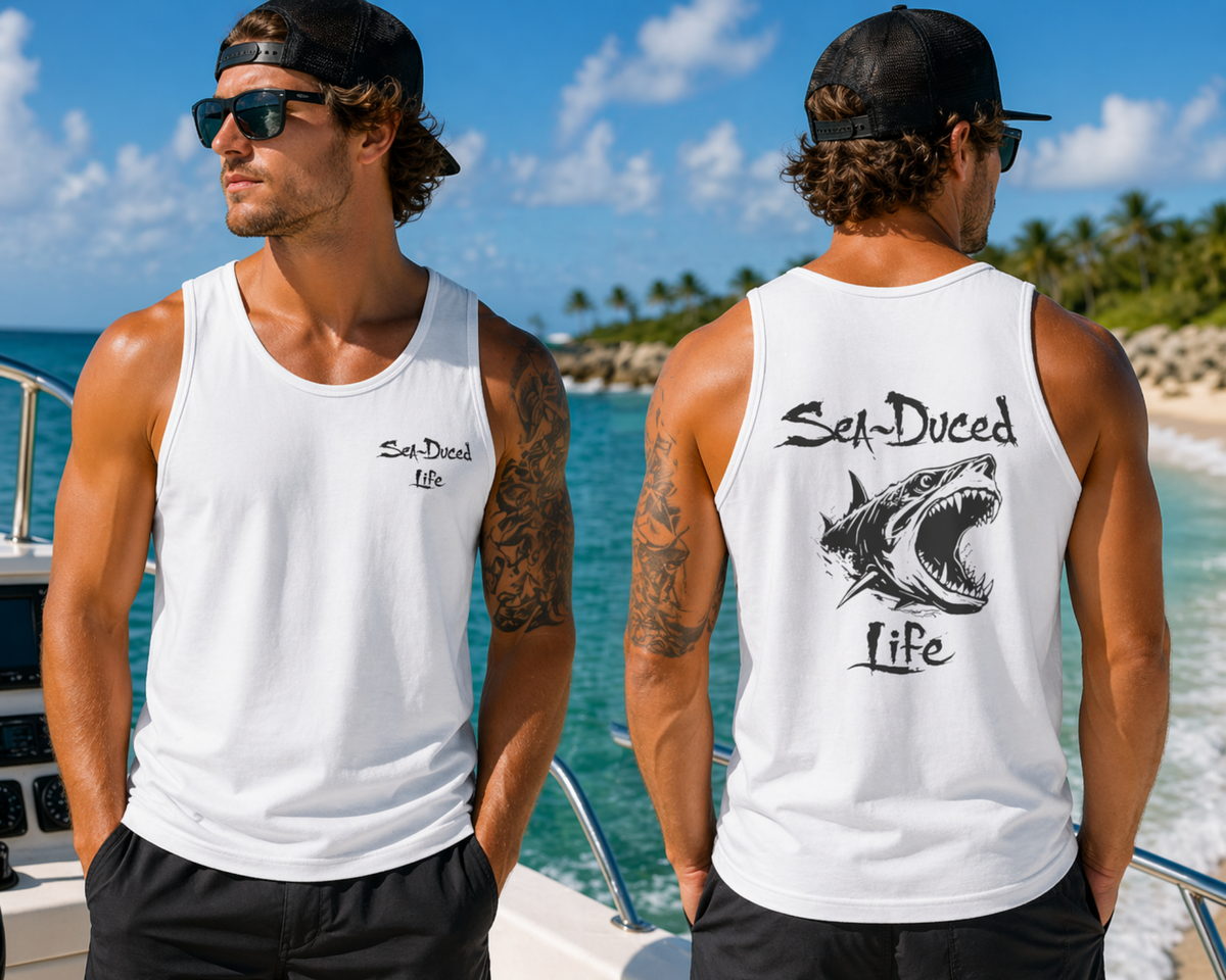 Sea-Duced Life Shark Men’s Tank Top