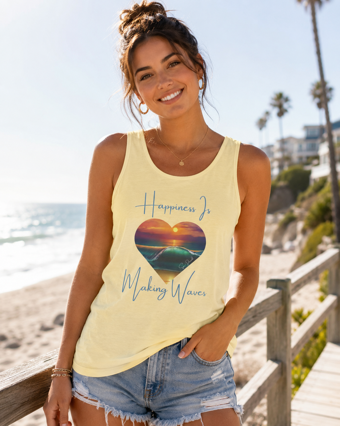 Happiness Is Making Waves Women’s Tank Top