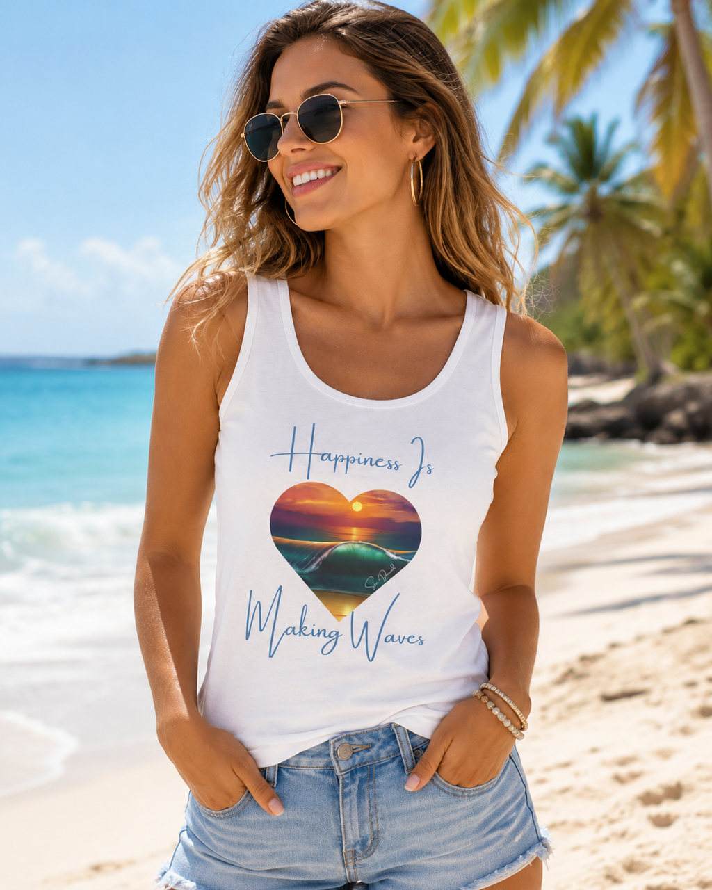 Happiness Is Making Waves Women’s Tank Top