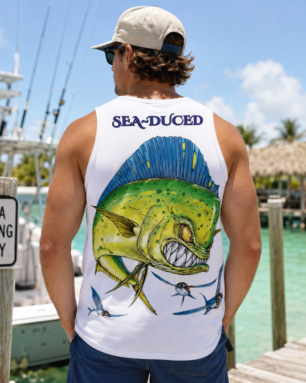 Sea-Duced Squawkin’ Up Trouble Unisex Tank Top