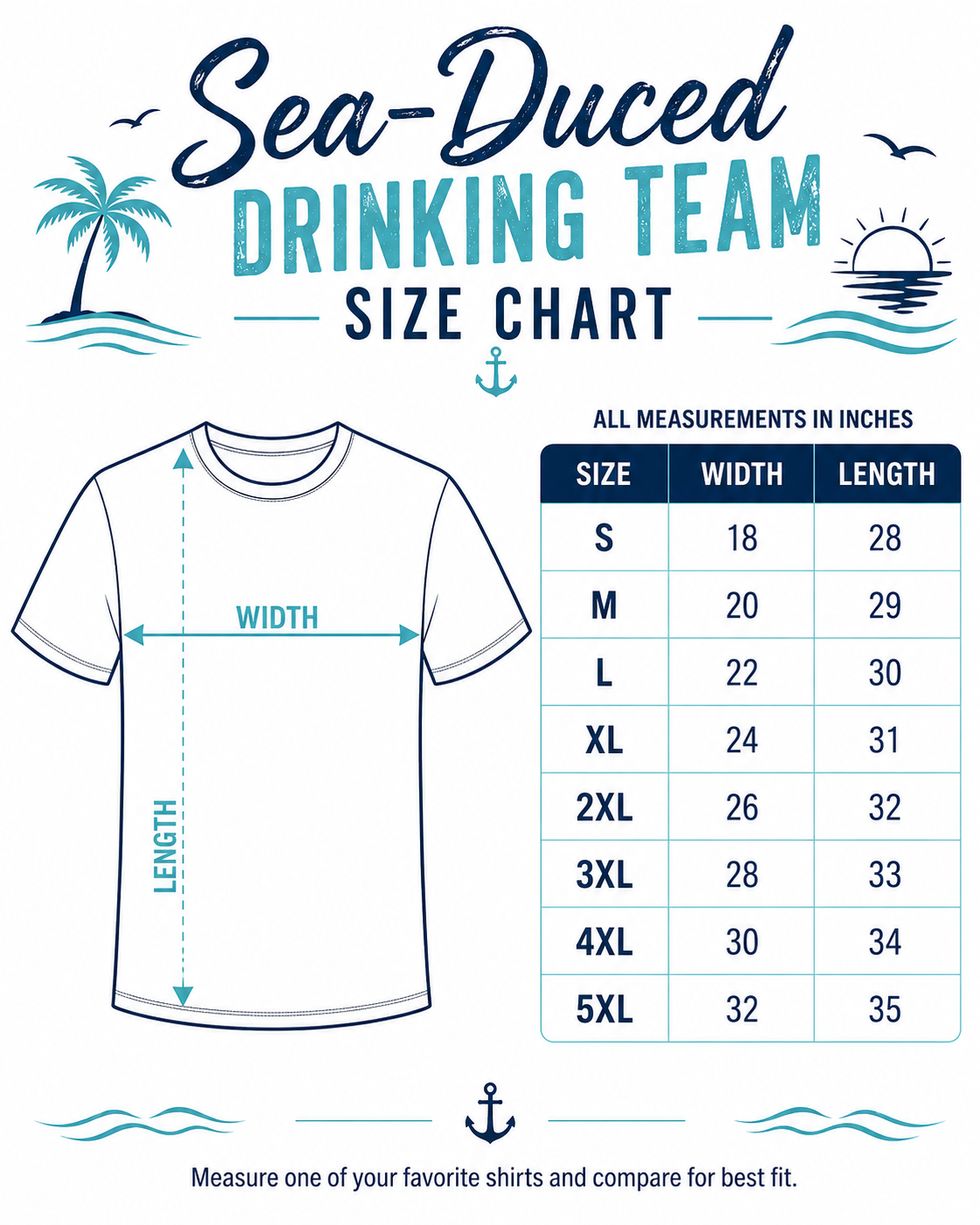 Sea-Duced® Drinking Team Mermaid T-Shirt | Coastal Beach & Boating Graphic Tee | Unisex Nautical Shirt