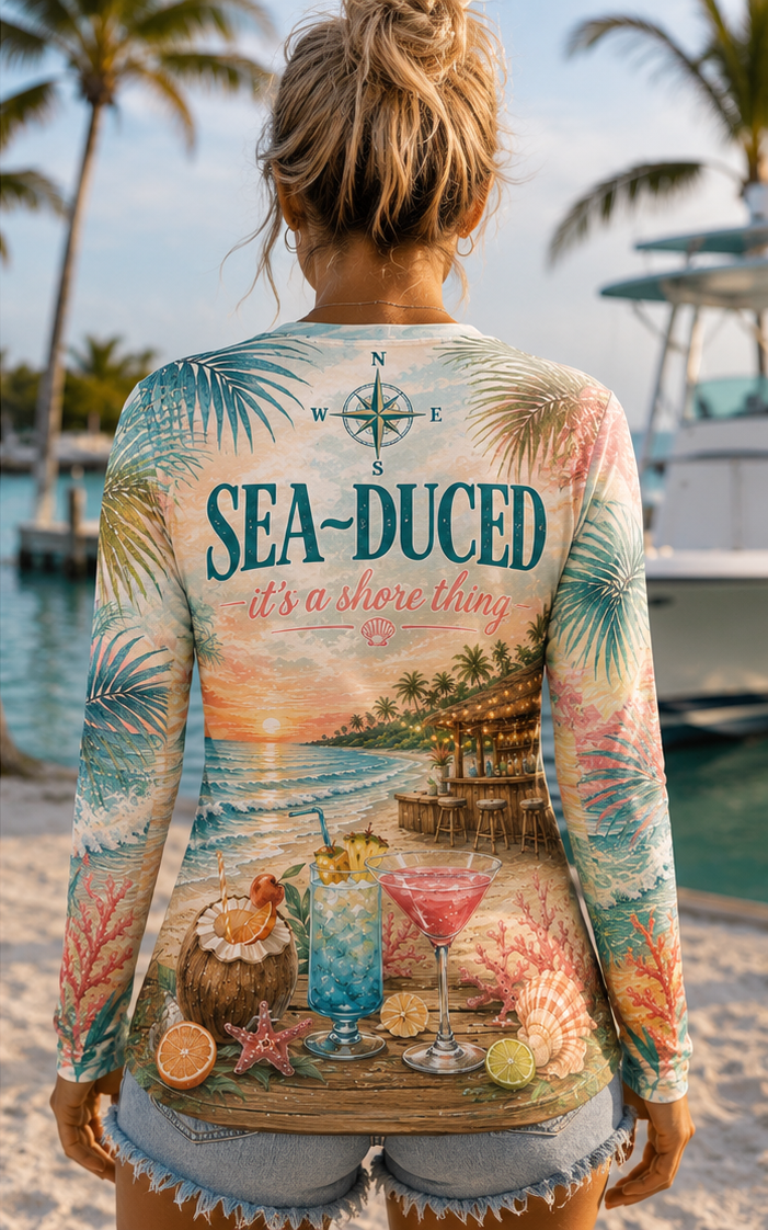 Sea-Duced® “It’s a Shore Thing” Tropical Long Sleeve AOP Shirt