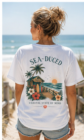 Sea-Duced® Coastal State of Mind Beach T-Shirt