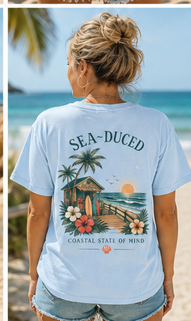 Sea-Duced® Coastal State of Mind Beach T-Shirt