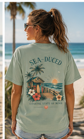 Sea-Duced® Coastal State of Mind Beach T-Shirt