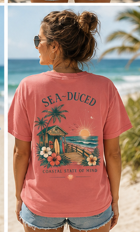 Sea-Duced® Coastal State of Mind Beach T-Shirt