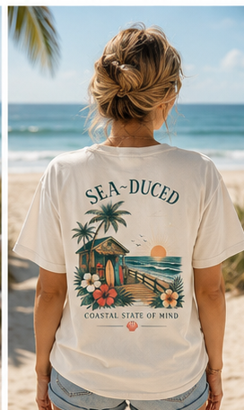 Sea-Duced® Coastal State of Mind Beach T-Shirt