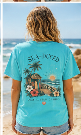 Sea-Duced® Coastal State of Mind Beach T-Shirt