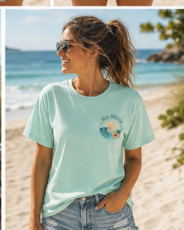 Sea-Duced® Coastal State of Mind Beach T-Shirt