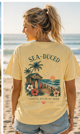 Sea-Duced® Coastal State of Mind Beach T-Shirt