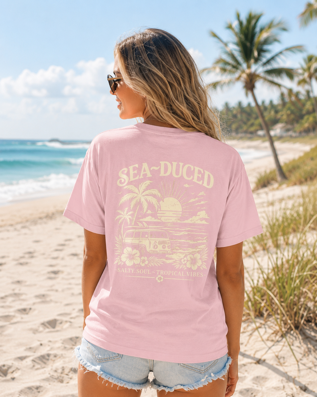 Sea-Duced® Salty Soul Tropical Vibes Comfort Colors T-Shirt