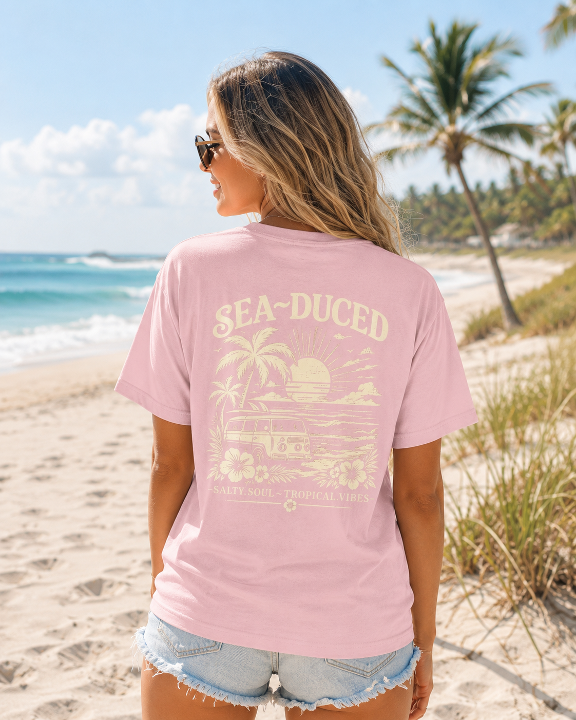 Sea-Duced® Salty Soul Tropical Vibes Comfort Colors T-Shirt