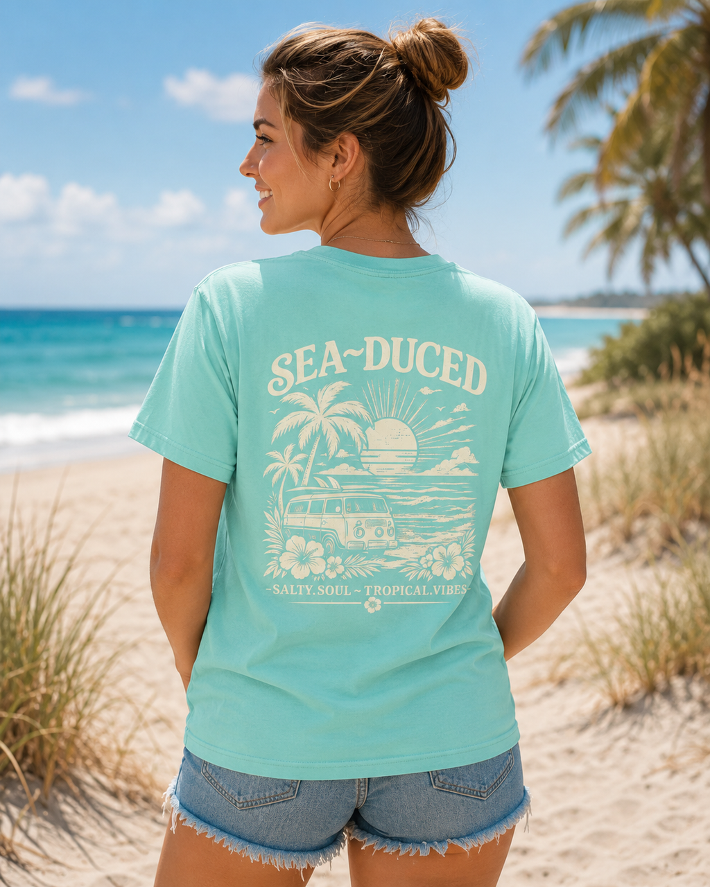 Sea-Duced® Salty Soul Tropical Vibes Comfort Colors T-Shirt