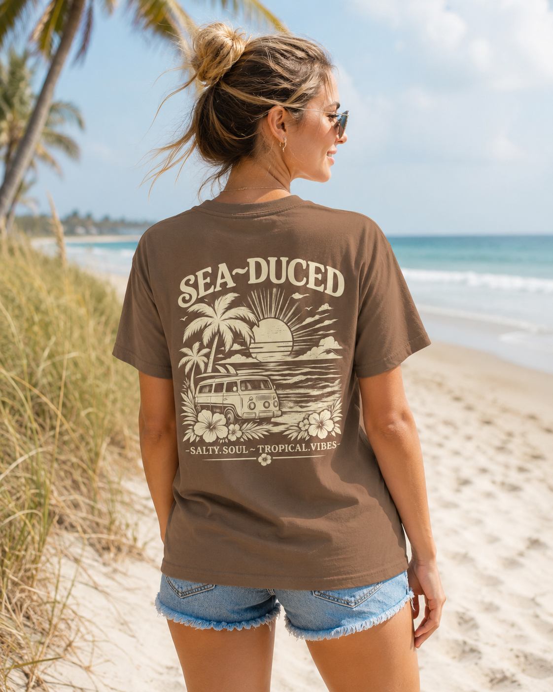 Sea-Duced® Salty Soul Tropical Vibes Comfort Colors T-Shirt