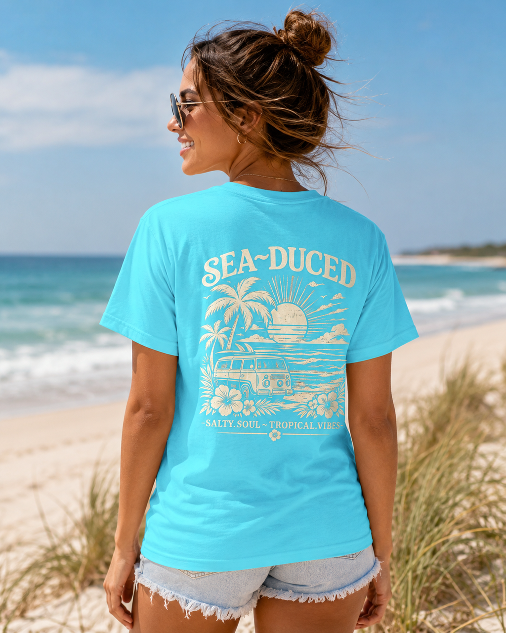 Sea-Duced® Salty Soul Tropical Vibes Comfort Colors T-Shirt