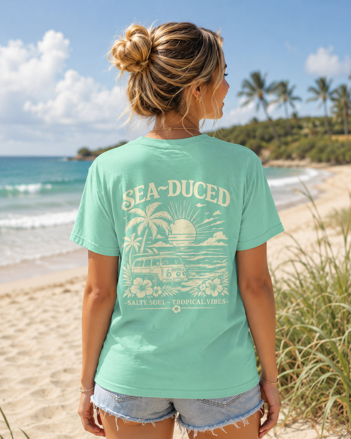 Sea-Duced® Salty Soul Tropical Vibes Comfort Colors T-Shirt