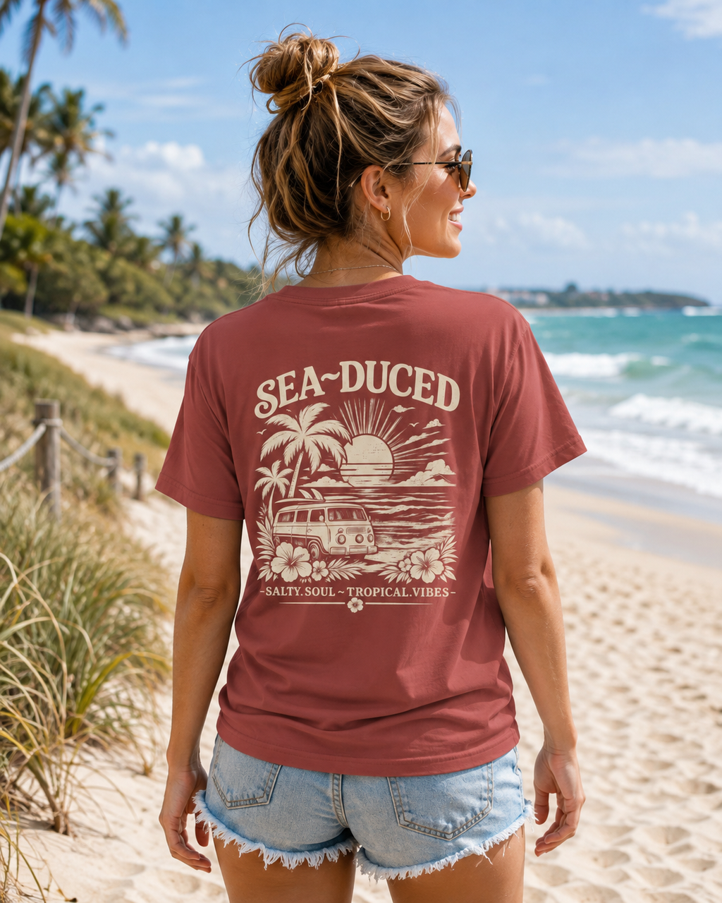 Sea-Duced® Salty Soul Tropical Vibes Comfort Colors T-Shirt
