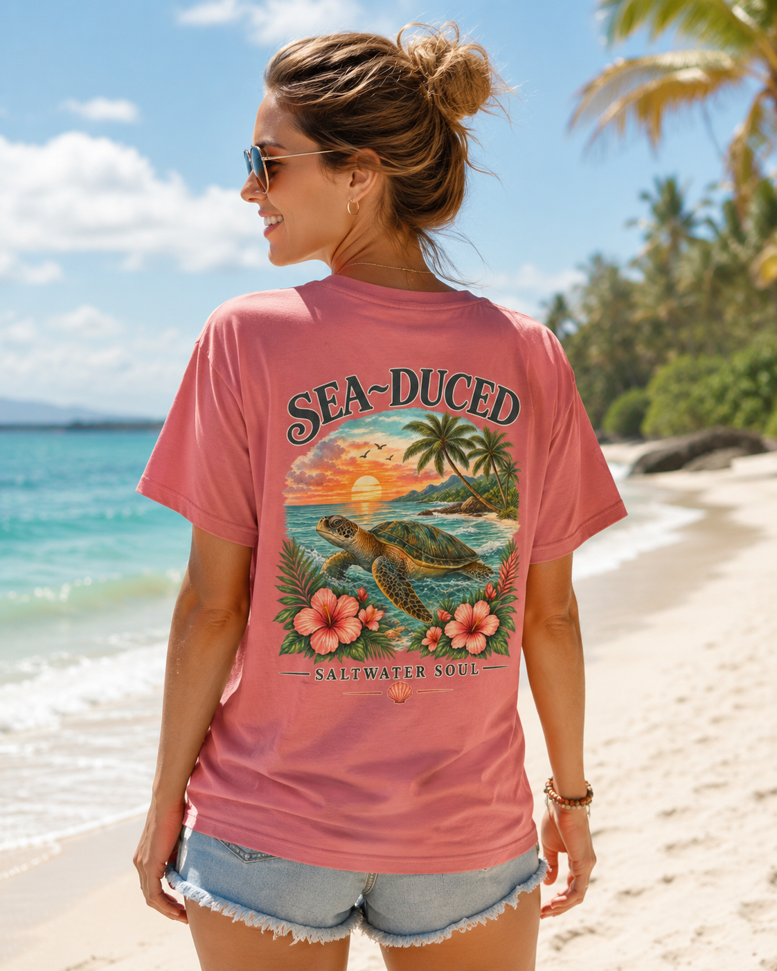 Sea-Duced® Saltwater Soul Sea Turtle Comfort Colors® Tee