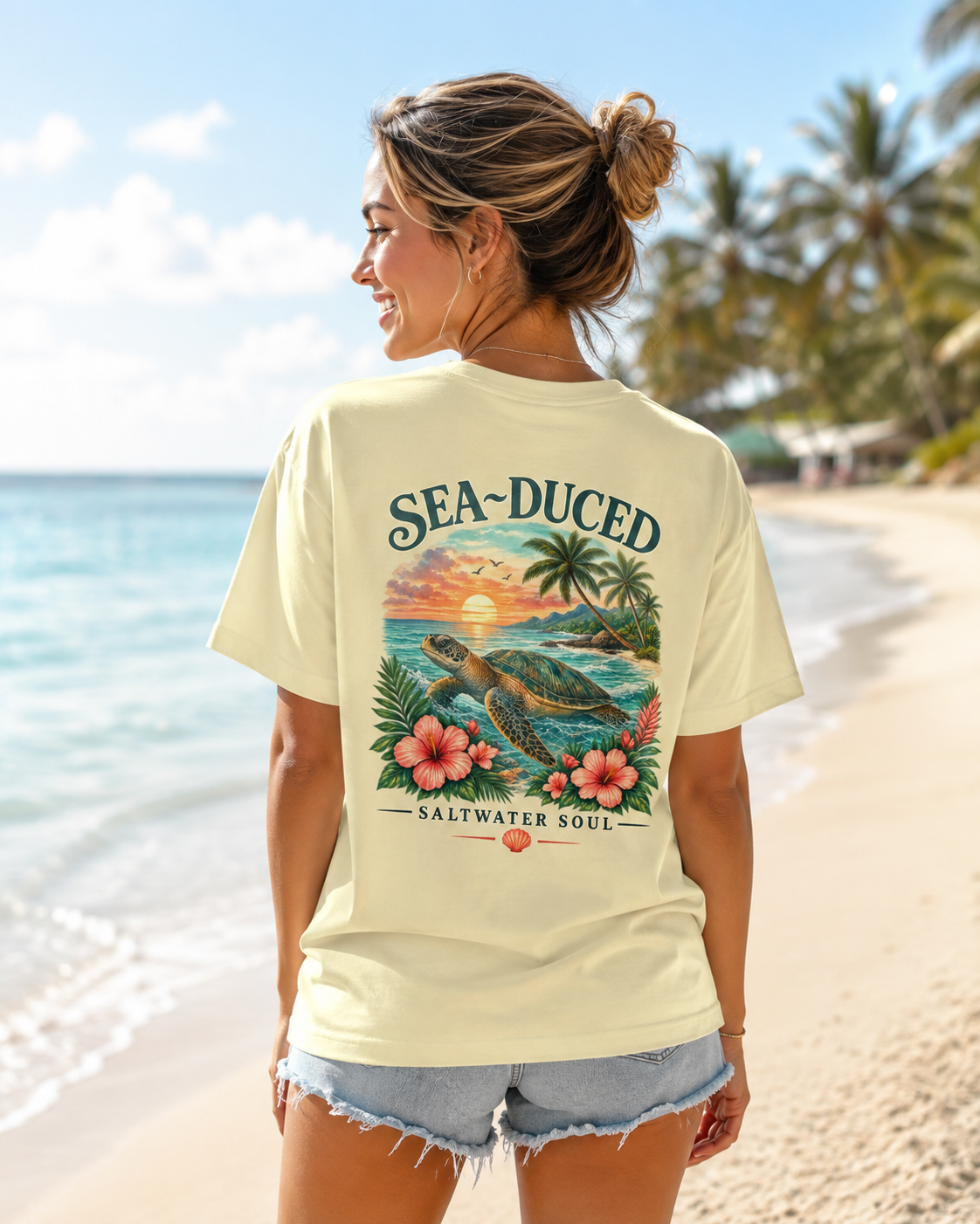 Sea-Duced® Saltwater Soul Sea Turtle Comfort Colors® Tee