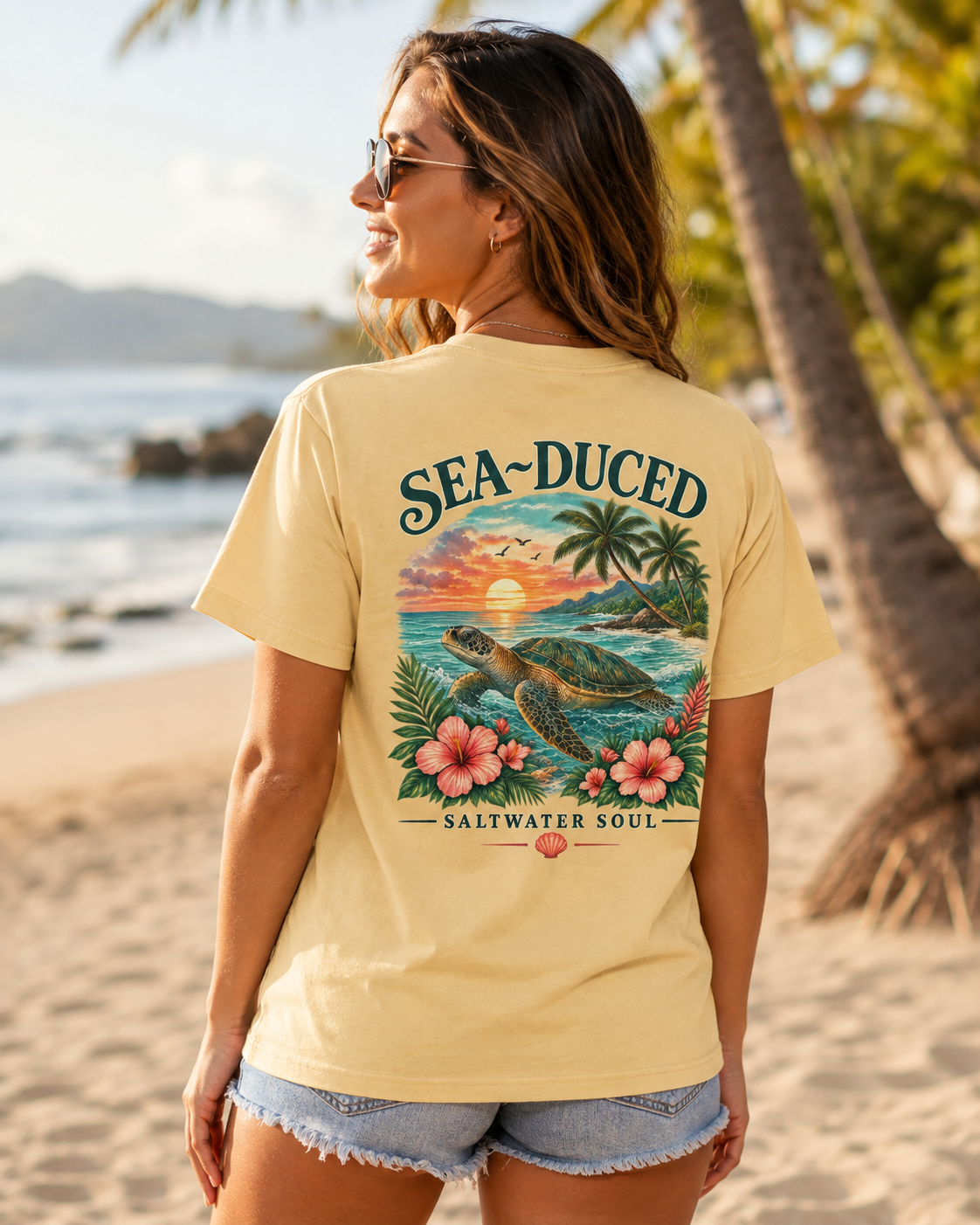 Sea-Duced® Saltwater Soul Sea Turtle Comfort Colors® Tee