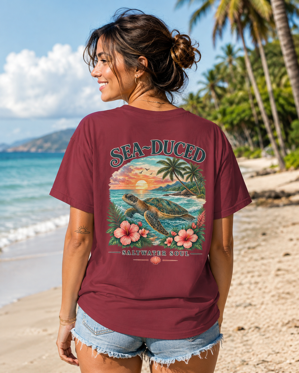 Sea-Duced® Saltwater Soul Sea Turtle Comfort Colors® Tee
