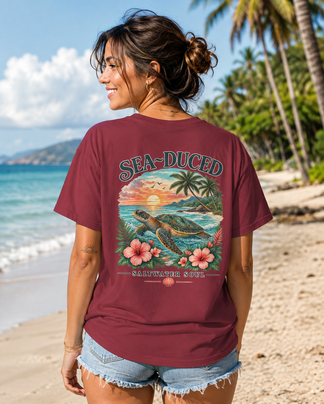 Sea-Duced® Saltwater Soul Sea Turtle Comfort Colors® Tee
