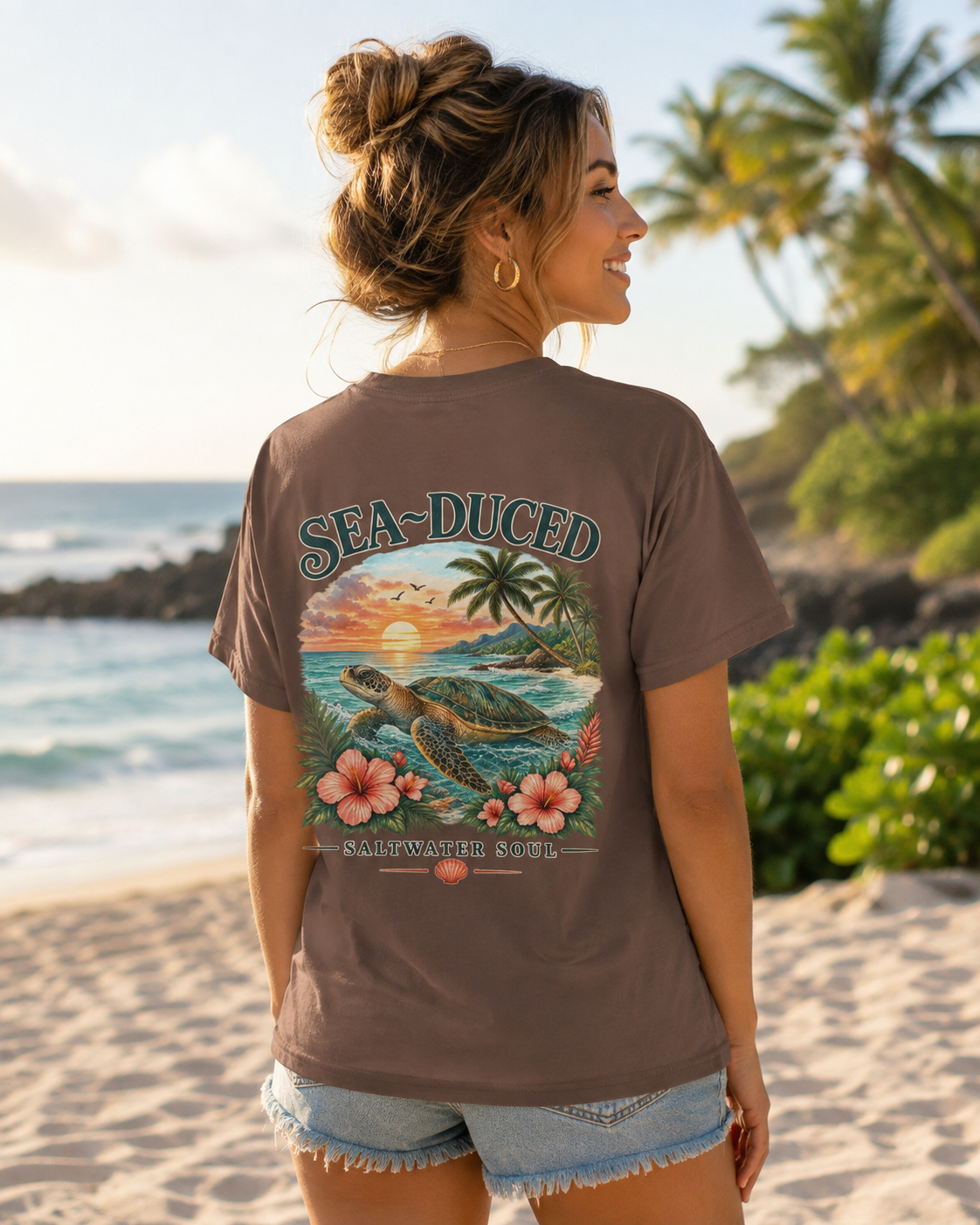 Sea-Duced® Saltwater Soul Sea Turtle Comfort Colors® Tee