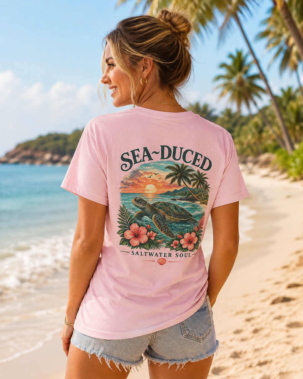 Sea-Duced® Saltwater Soul Sea Turtle Comfort Colors® Tee