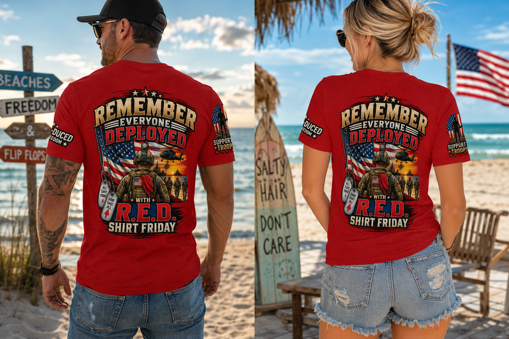 Sea-Duced by Freedom – Support Our Troops R.E.D. Friday Patriotic T-Shirt