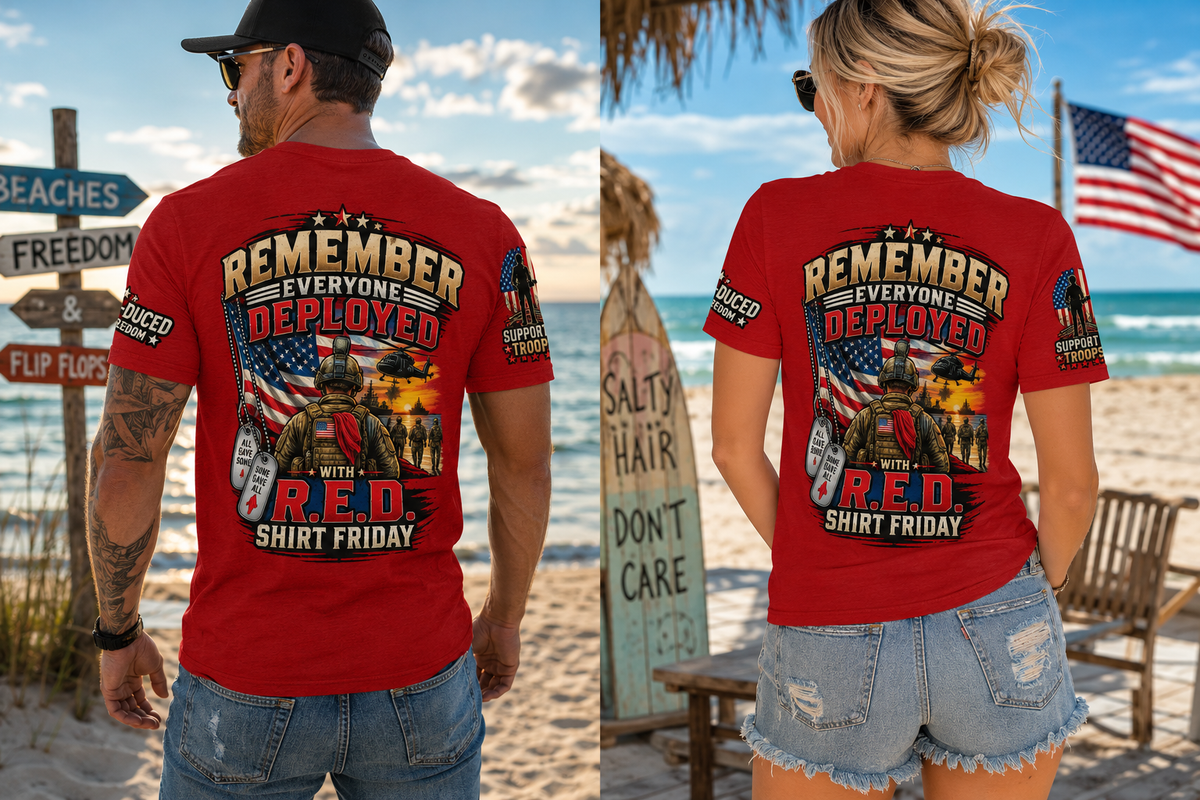 Sea-Duced by Freedom – Support Our Troops R.E.D. Friday Patriotic T-Shirt