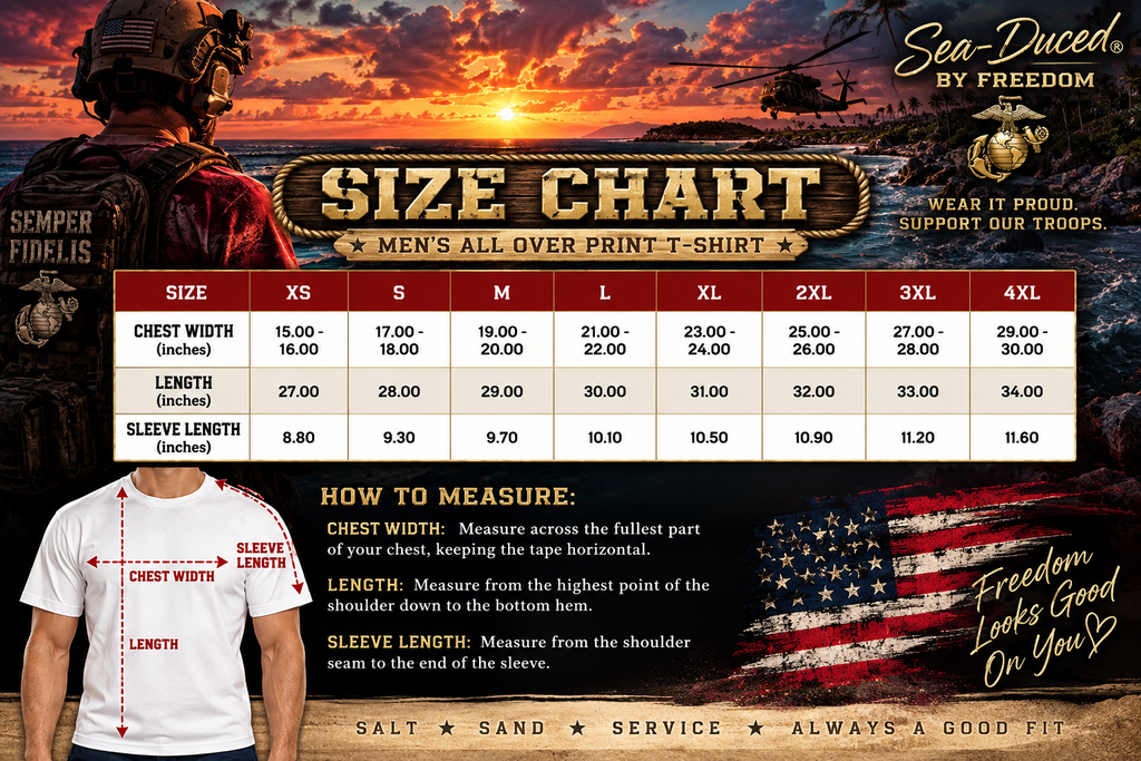 Sea-Duced® RED Friday Recon Marines All-Over Print Shirt – Remember Everyone Deployed