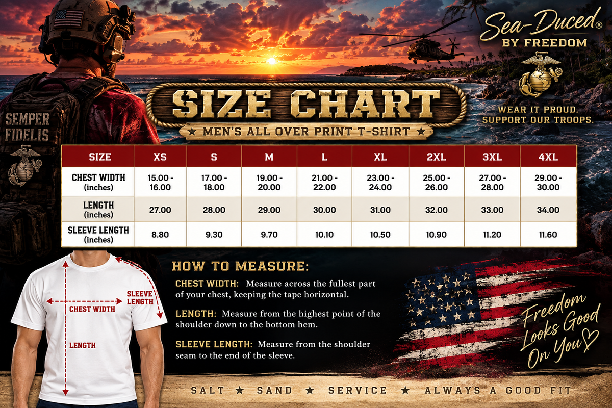 Sea-Duced® RED Friday Recon Marines All-Over Print Shirt – Remember Everyone Deployed