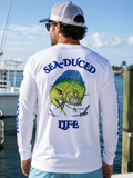 Sea-Duced Life Mahi Mahi Long Sleeve Fishing Shirt | Offshore Fishing Apparel | Plus Size